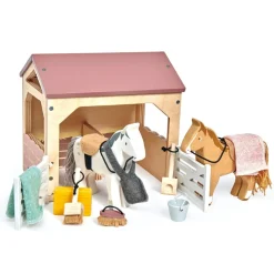 Wooden Horse Stable Play Set
