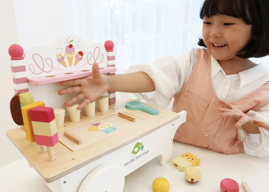 Wooden Ice Cream Cart Play Set