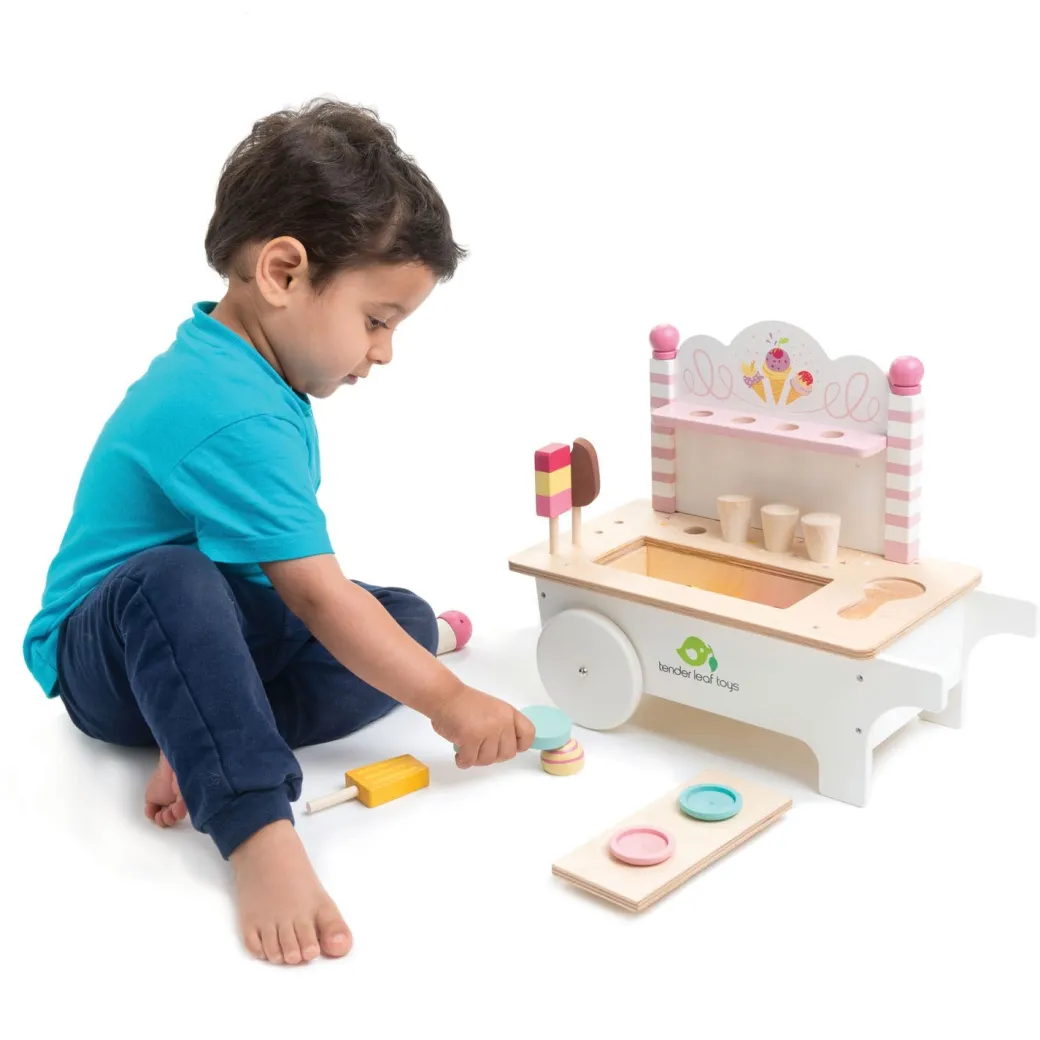 Wooden Ice Cream Cart Play Set