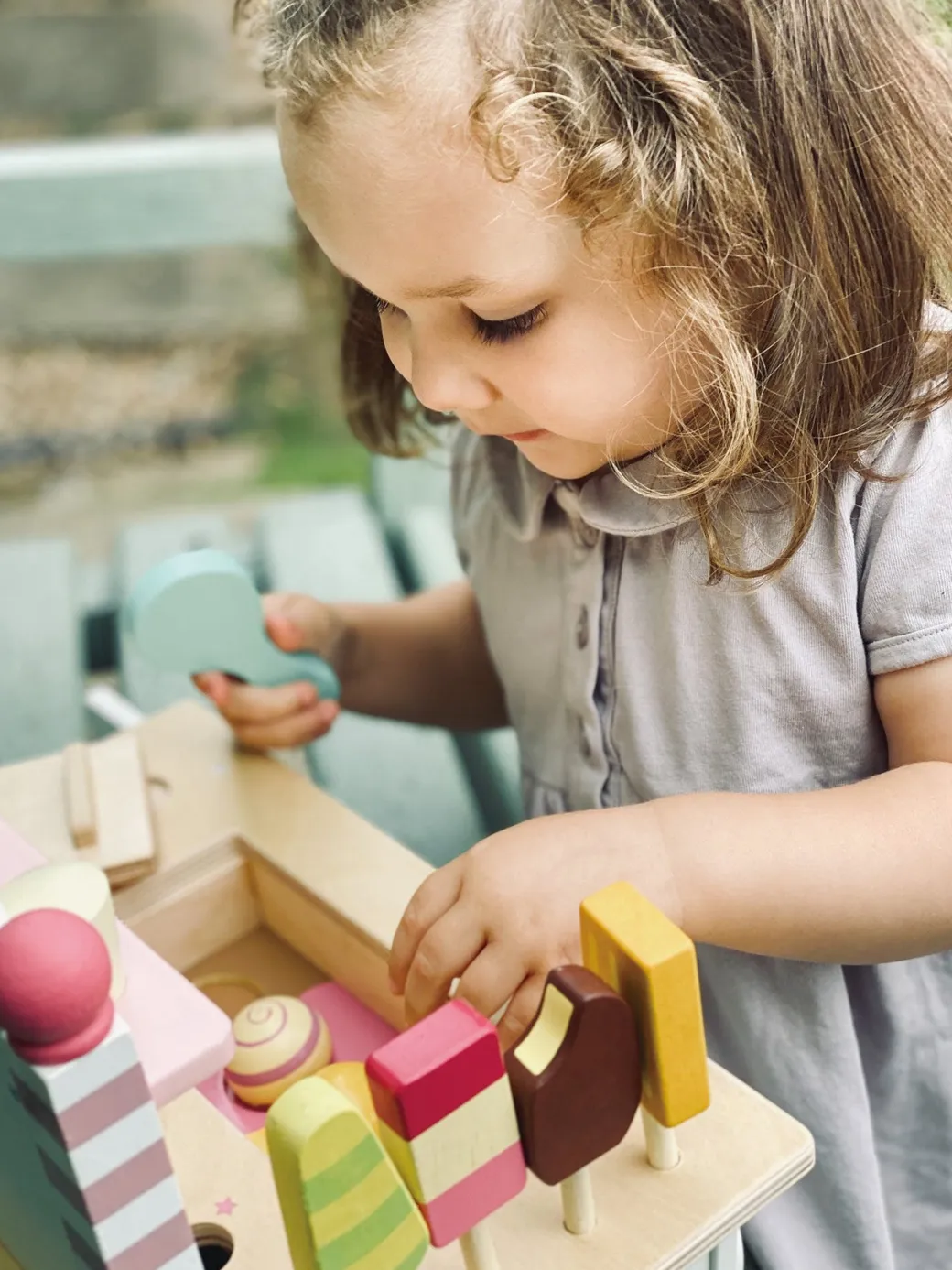 Wooden Ice Cream Cart Play Set