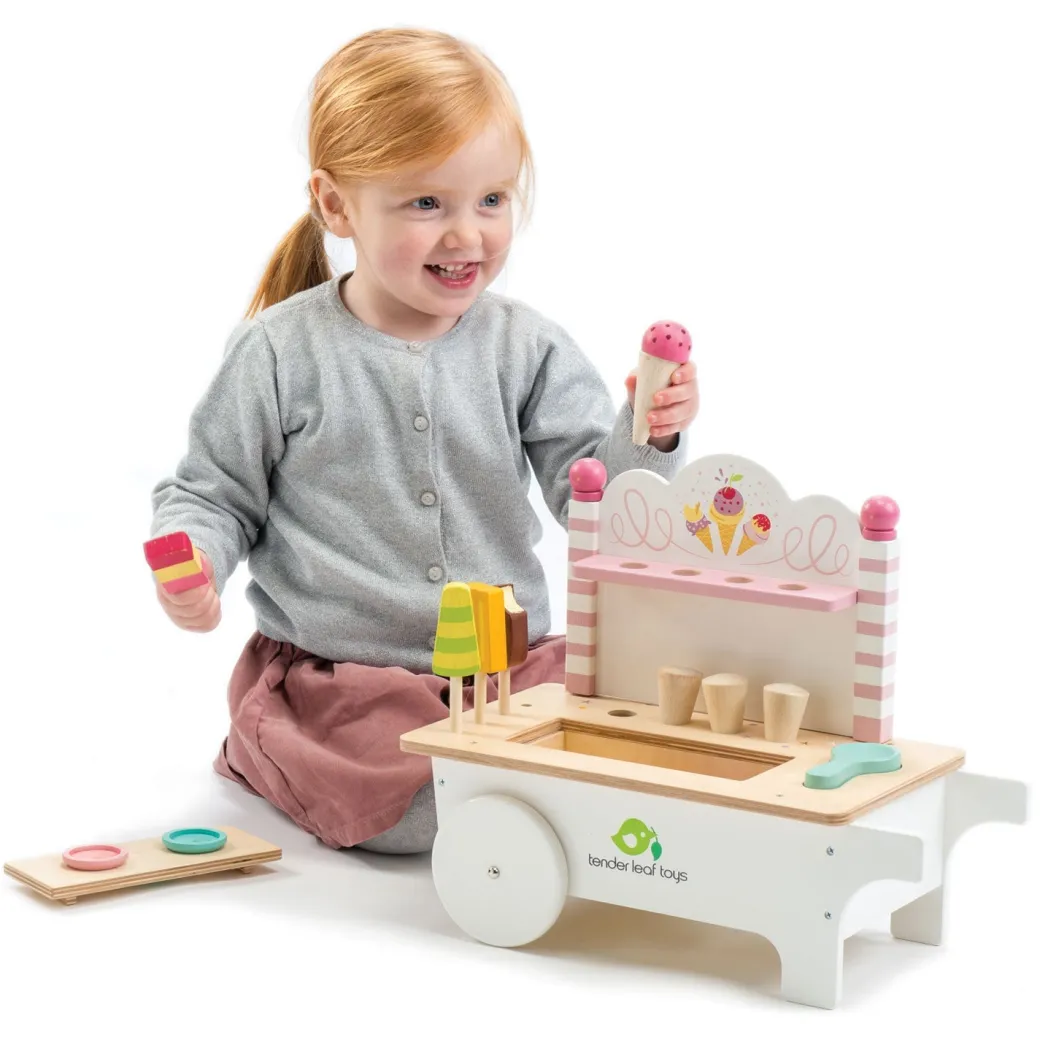 Wooden Ice Cream Cart Play Set