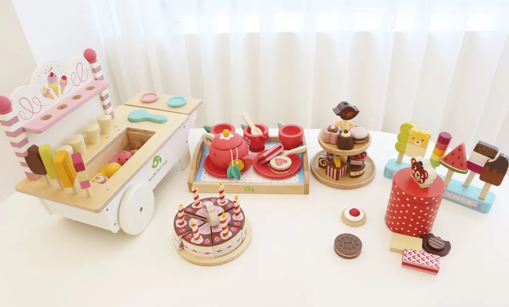 Wooden Ice Cream Cart Play Set