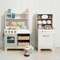 Wooden Kitchen Hutch and Dishwasher Playset