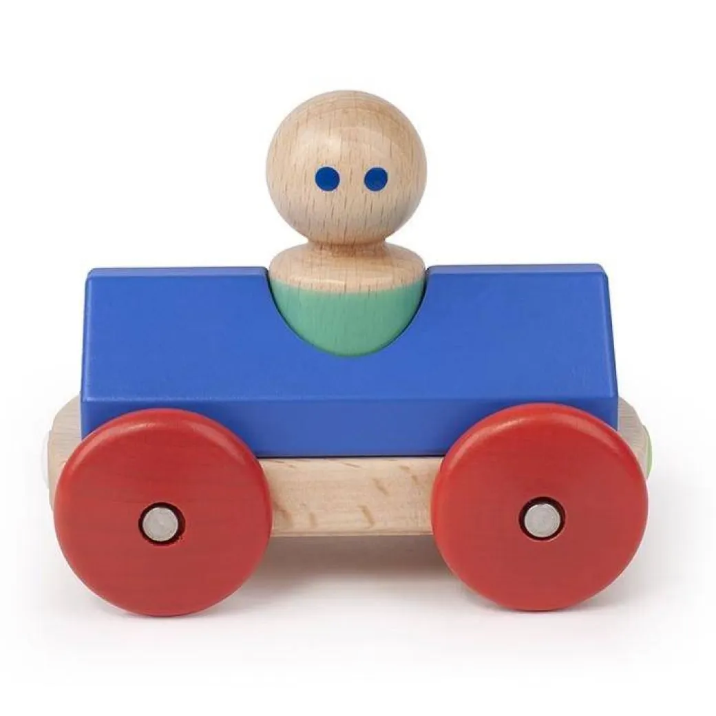 Wooden Magnetic Racer - Blue