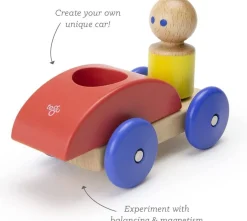 Wooden Magnetic Racer - Red