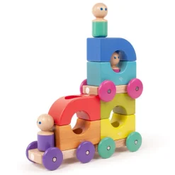 Wooden Magnetic Rainbow Tram