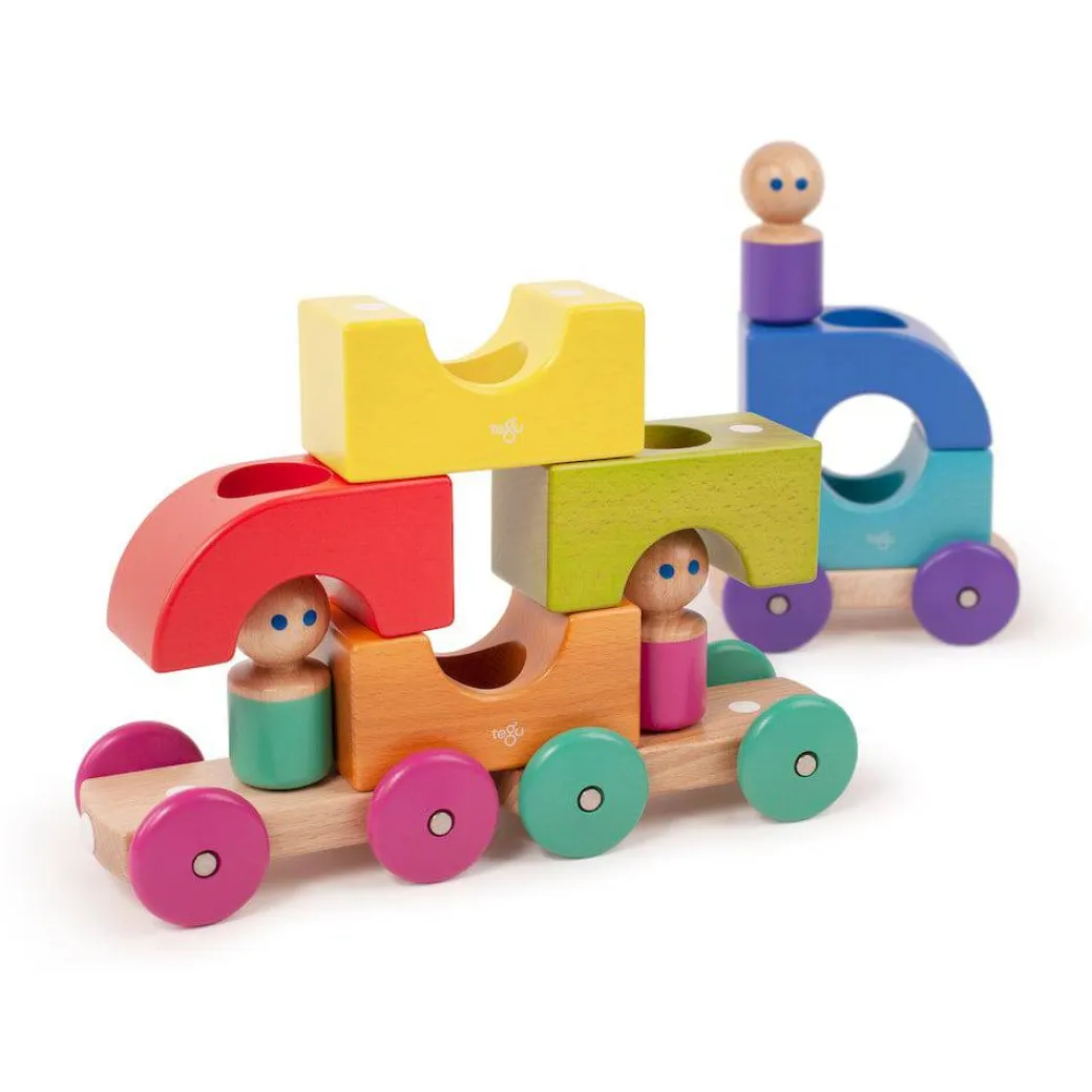 Wooden Magnetic Rainbow Tram