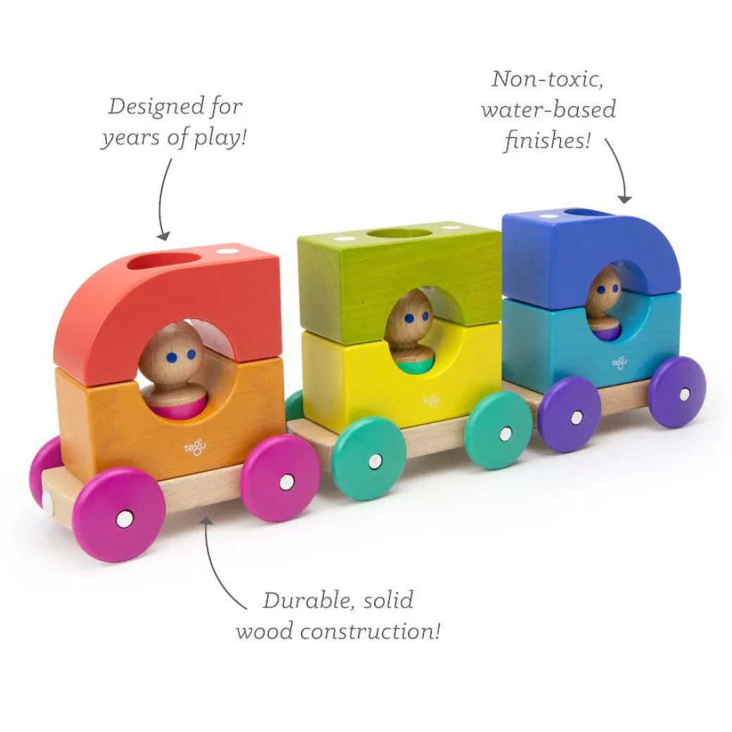 Wooden Magnetic Rainbow Tram