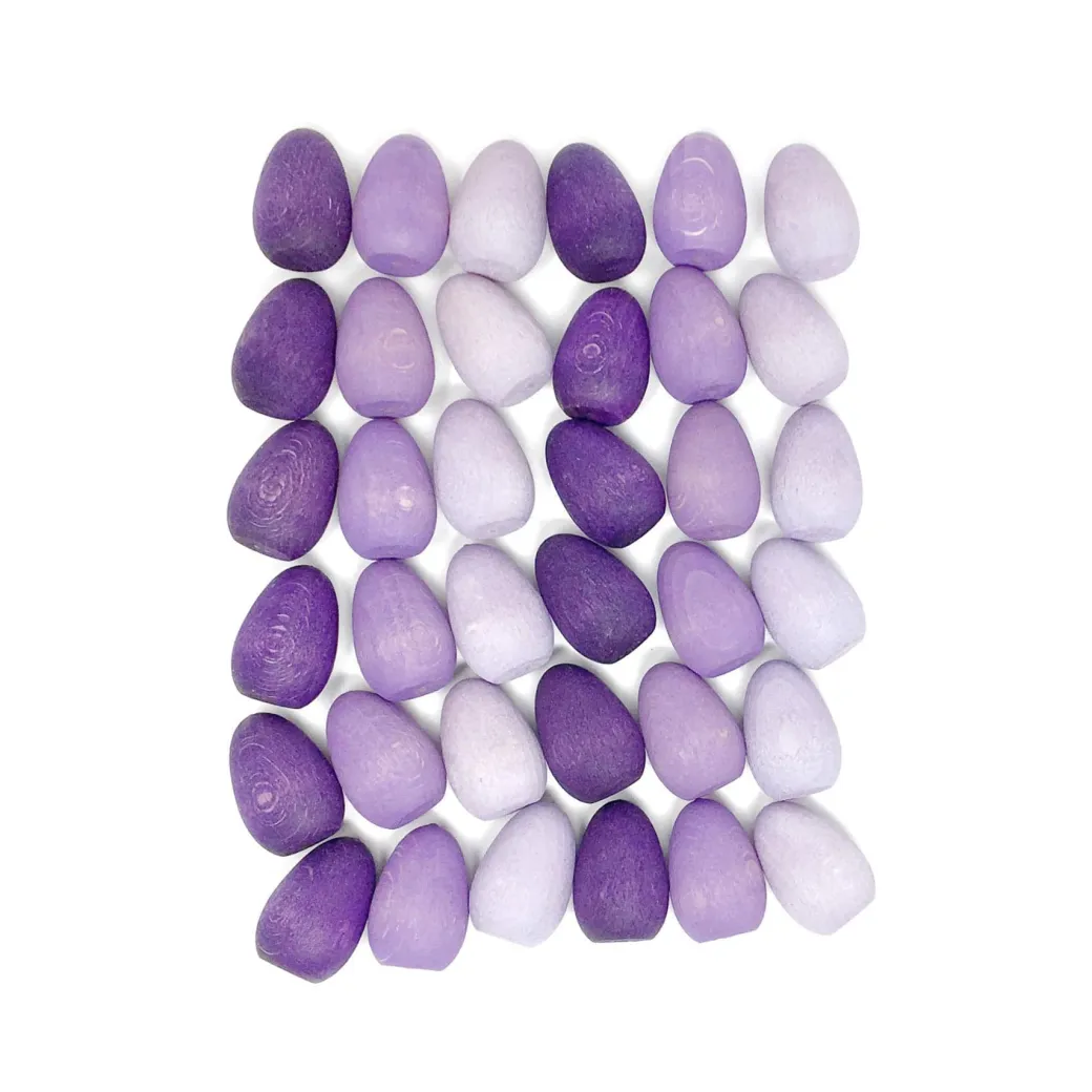 Wooden Mandala Set, Purple Eggs