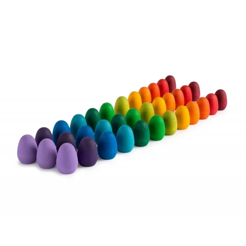 Wooden Mandala Set - Rainbow Eggs