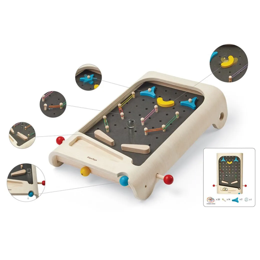 Wooden Pinball Game Set
