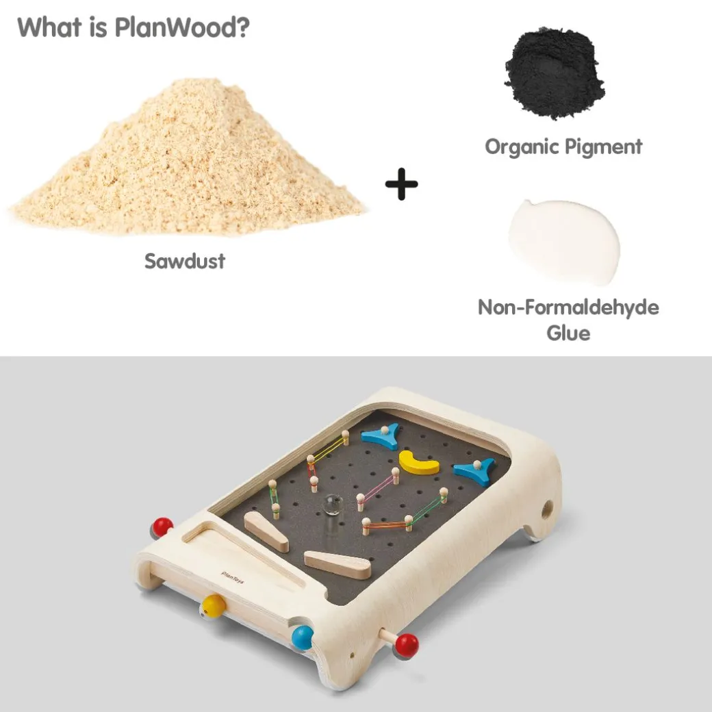 Wooden Pinball Game Set