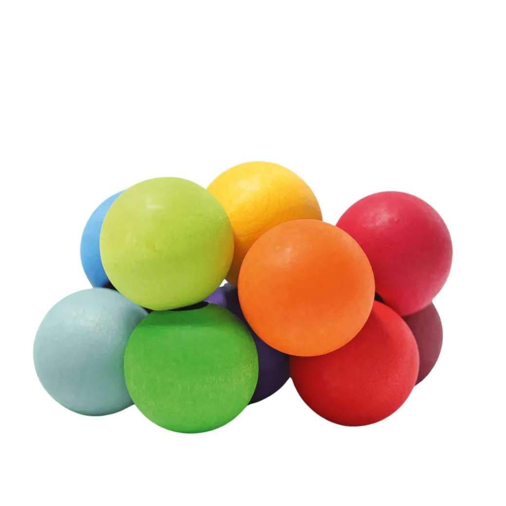 Wooden Rainbow Beads Grasper - Baby Clutching Toy
