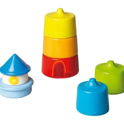 Wooden Rainbow Lighthouse Stacking Toy