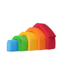 Wooden Rainbow Nesting House