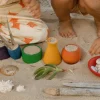Wooden Rainbow Pots