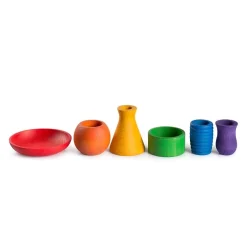 Wooden Rainbow Pots
