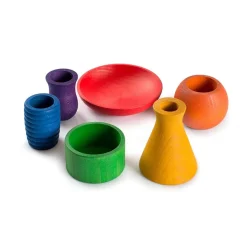 Wooden Rainbow Pots
