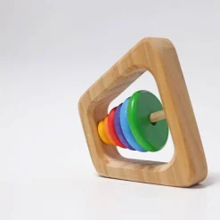 Wooden Rainbow Pyramid Rattle