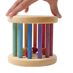 Wooden Rainbow Rolling Wheel
