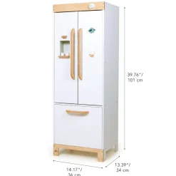 Wooden Refrigerator and Food Set