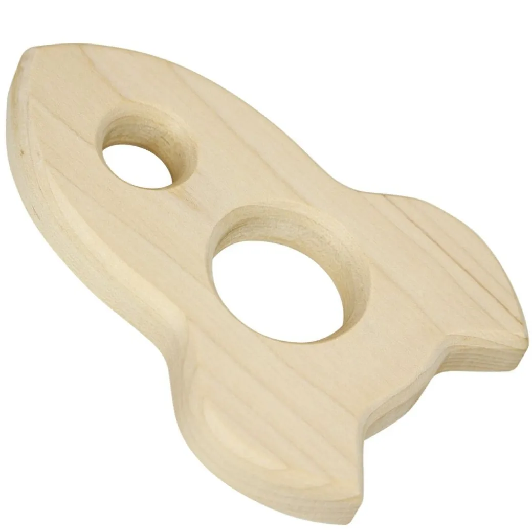 Wooden Rocket Baby Teether