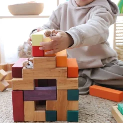 Wooden Stairway Building Blocks Set