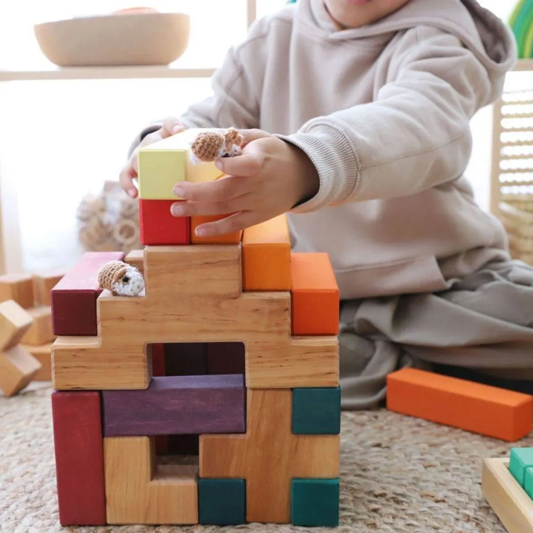 Wooden Stairway Building Blocks Set