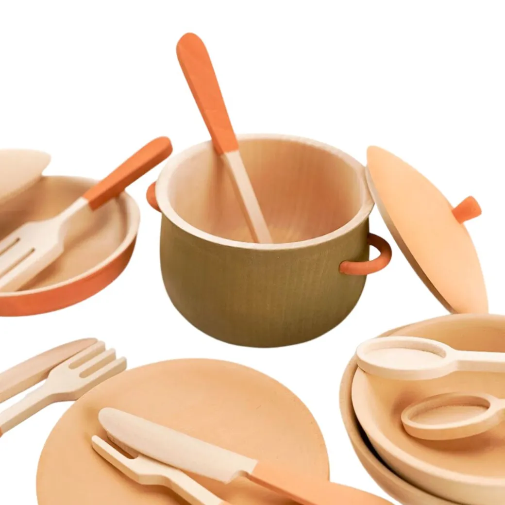 Wooden Tableware Set - Herbal Palette