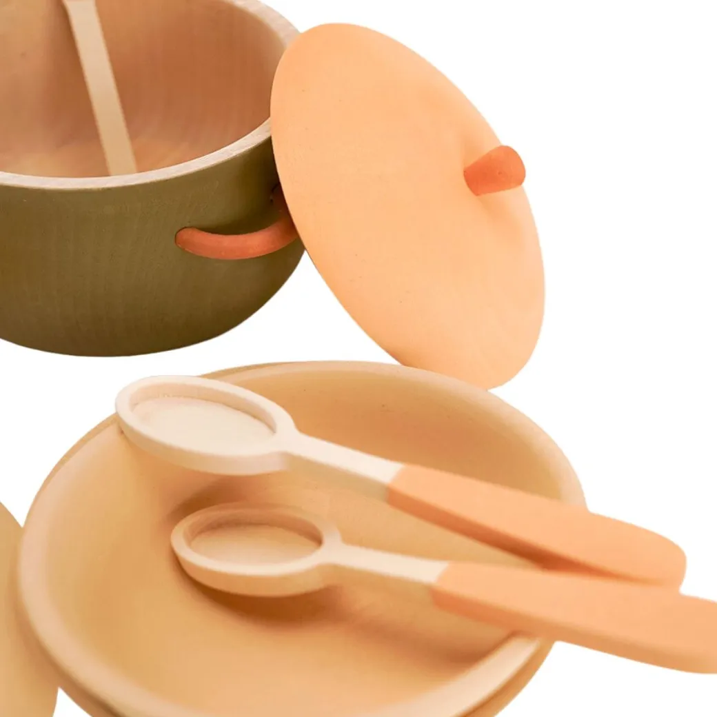 Wooden Tableware Set - Herbal Palette
