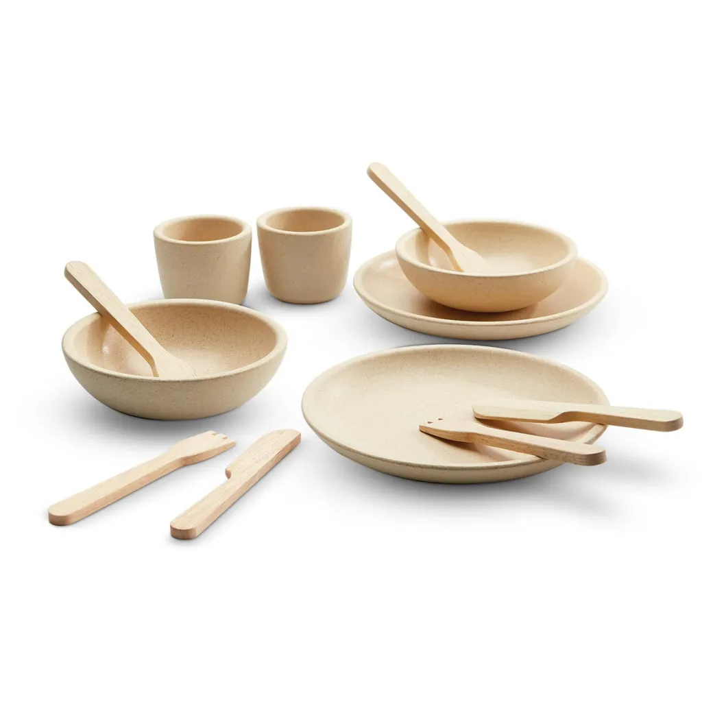 Wooden Tableware Set - Play Dishes