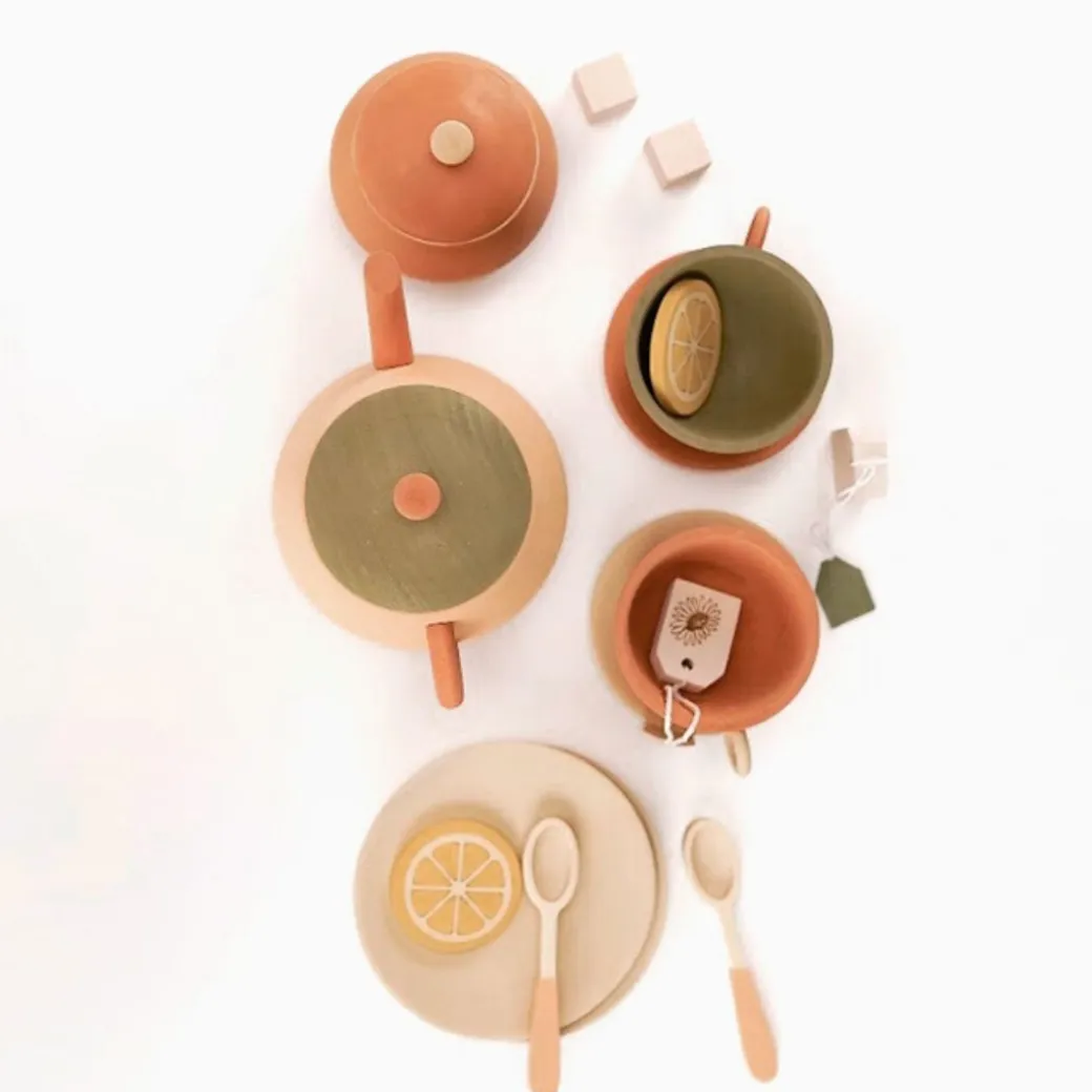 Wooden Tea Set- Herbal Palette