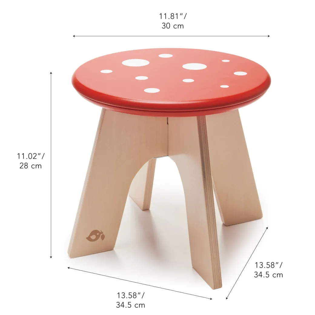Wooden Toadstool Seat