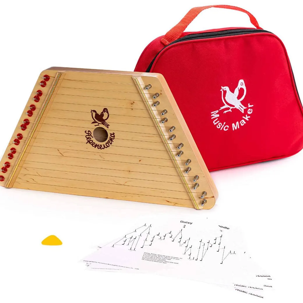 Wooden Zither with Case