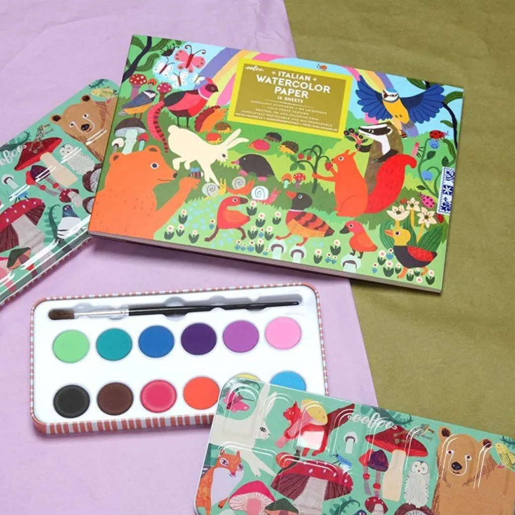 Woodland Watercolors & Italian Paper Pad Set