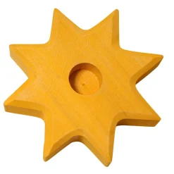 Yellow Star Candle Holder