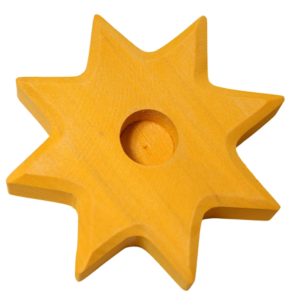 Yellow Star Candle Holder
