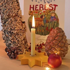 Yellow Star Candle Holder